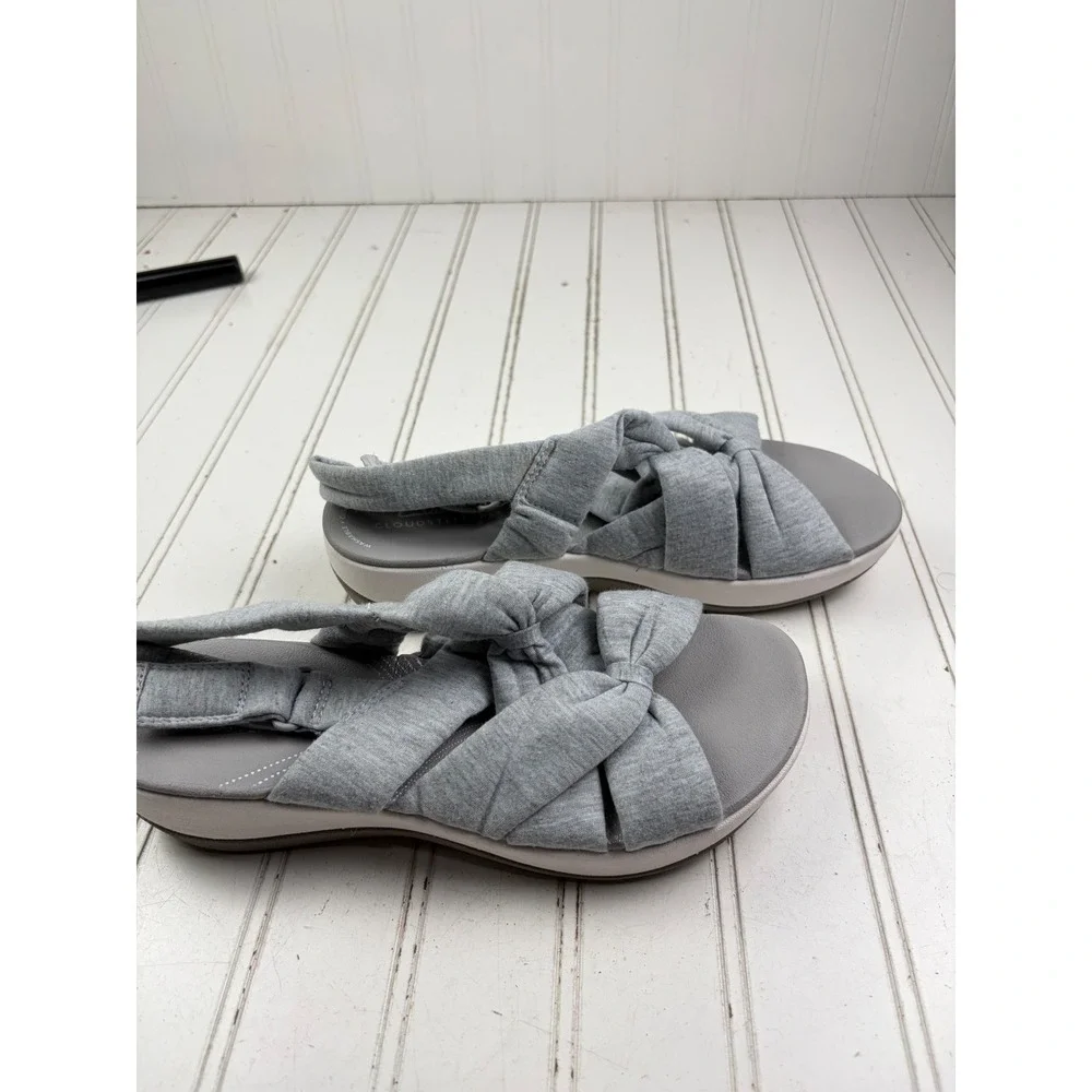 Clarks Cloudsteppers Arla Meg Gray Slingback Sandals Women's Size 7 $86